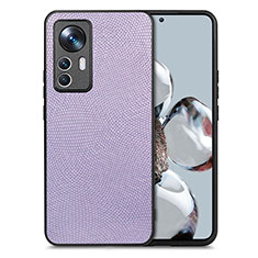 Coque Ultra Fine Silicone Souple Housse Etui avec Aimante Magnetique S02D pour Xiaomi Mi 12T Pro 5G Violet Clair