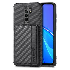 Coque Ultra Fine Silicone Souple Housse Etui avec Aimante Magnetique S02D pour Xiaomi Poco M2 Noir