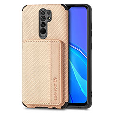 Coque Ultra Fine Silicone Souple Housse Etui avec Aimante Magnetique S02D pour Xiaomi Poco M2 Or