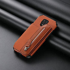 Coque Ultra Fine Silicone Souple Housse Etui avec Aimante Magnetique S02D pour Xiaomi Poco M2 Pro Marron