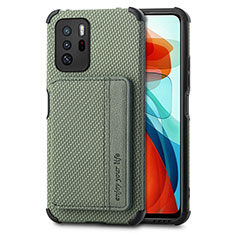 Coque Ultra Fine Silicone Souple Housse Etui avec Aimante Magnetique S02D pour Xiaomi Poco X3 GT 5G Vert