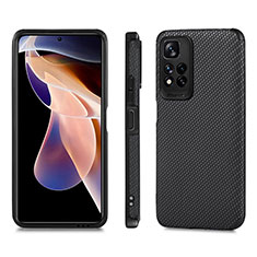 Coque Ultra Fine Silicone Souple Housse Etui avec Aimante Magnetique S02D pour Xiaomi Poco X4 NFC Noir