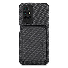 Coque Ultra Fine Silicone Souple Housse Etui avec Aimante Magnetique S02D pour Xiaomi Redmi 10 (2022) Noir