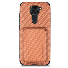 Coque Ultra Fine Silicone Souple Housse Etui avec Aimante Magnetique S02D pour Xiaomi Redmi 10X 4G Marron