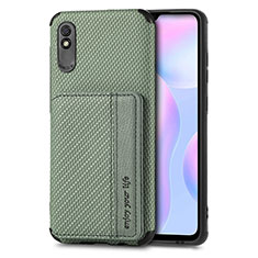 Coque Ultra Fine Silicone Souple Housse Etui avec Aimante Magnetique S02D pour Xiaomi Redmi 9i Vert