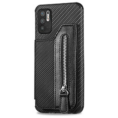 Coque Ultra Fine Silicone Souple Housse Etui avec Aimante Magnetique S02D pour Xiaomi Redmi Note 10 5G Noir