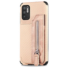 Coque Ultra Fine Silicone Souple Housse Etui avec Aimante Magnetique S02D pour Xiaomi Redmi Note 10T 5G Or