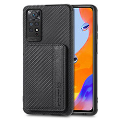 Coque Ultra Fine Silicone Souple Housse Etui avec Aimante Magnetique S02D pour Xiaomi Redmi Note 12 Pro 4G Noir