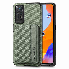 Coque Ultra Fine Silicone Souple Housse Etui avec Aimante Magnetique S02D pour Xiaomi Redmi Note 12 Pro 4G Vert