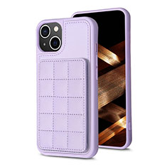 Coque Ultra Fine Silicone Souple Housse Etui avec Aimante Magnetique S03D pour Apple iPhone 15 Plus Violet