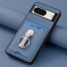 Coque Ultra Fine Silicone Souple Housse Etui avec Aimante Magnetique S03D pour Google Pixel 8 5G Bleu