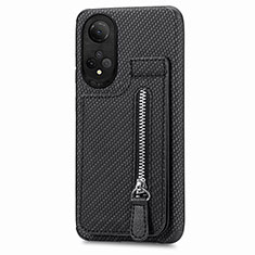 Coque Ultra Fine Silicone Souple Housse Etui avec Aimante Magnetique S03D pour Huawei Honor X7 Noir