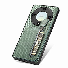 Coque Ultra Fine Silicone Souple Housse Etui avec Aimante Magnetique S03D pour Huawei Honor X9a 5G Vert