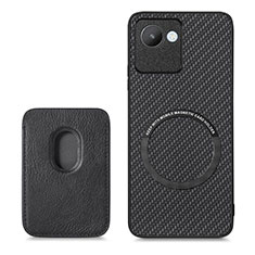 Coque Ultra Fine Silicone Souple Housse Etui avec Aimante Magnetique S03D pour Realme C30 Noir