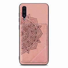 Coque Ultra Fine Silicone Souple Housse Etui avec Aimante Magnetique S03D pour Samsung Galaxy A30S Or Rose