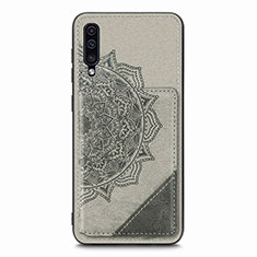 Coque Ultra Fine Silicone Souple Housse Etui avec Aimante Magnetique S03D pour Samsung Galaxy A50 Gris