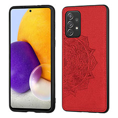 Coque Ultra Fine Silicone Souple Housse Etui avec Aimante Magnetique S03D pour Samsung Galaxy A52 5G Rouge