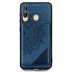 Coque Ultra Fine Silicone Souple Housse Etui avec Aimante Magnetique S03D pour Samsung Galaxy A60 Bleu