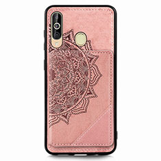 Coque Ultra Fine Silicone Souple Housse Etui avec Aimante Magnetique S03D pour Samsung Galaxy A60 Or Rose