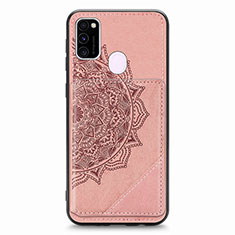 Coque Ultra Fine Silicone Souple Housse Etui avec Aimante Magnetique S03D pour Samsung Galaxy M30s Or Rose