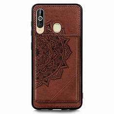 Coque Ultra Fine Silicone Souple Housse Etui avec Aimante Magnetique S03D pour Samsung Galaxy M40 Marron