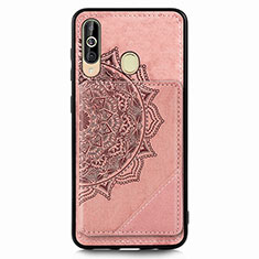 Coque Ultra Fine Silicone Souple Housse Etui avec Aimante Magnetique S03D pour Samsung Galaxy M40 Or Rose