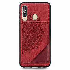 Coque Ultra Fine Silicone Souple Housse Etui avec Aimante Magnetique S03D pour Samsung Galaxy M40 Rouge