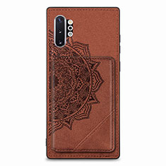 Coque Ultra Fine Silicone Souple Housse Etui avec Aimante Magnetique S03D pour Samsung Galaxy Note 10 Plus 5G Marron