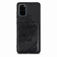 Coque Ultra Fine Silicone Souple Housse Etui avec Aimante Magnetique S03D pour Samsung Galaxy S20 Plus 5G Noir