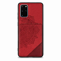 Coque Ultra Fine Silicone Souple Housse Etui avec Aimante Magnetique S03D pour Samsung Galaxy S20 Plus 5G Rouge