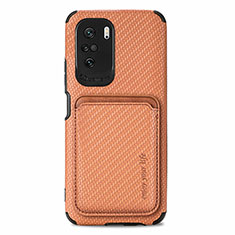 Coque Ultra Fine Silicone Souple Housse Etui avec Aimante Magnetique S03D pour Xiaomi Mi 11X 5G Marron