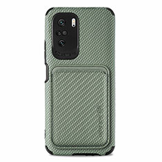 Coque Ultra Fine Silicone Souple Housse Etui avec Aimante Magnetique S03D pour Xiaomi Mi 11X Pro 5G Vert