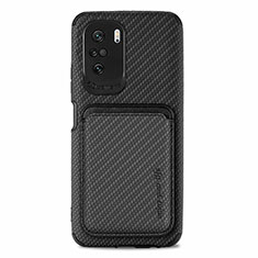 Coque Ultra Fine Silicone Souple Housse Etui avec Aimante Magnetique S03D pour Xiaomi Poco F3 5G Noir