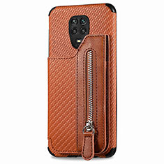 Coque Ultra Fine Silicone Souple Housse Etui avec Aimante Magnetique S03D pour Xiaomi Poco M2 Pro Marron