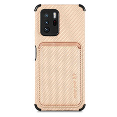 Coque Ultra Fine Silicone Souple Housse Etui avec Aimante Magnetique S03D pour Xiaomi Poco X3 GT 5G Or