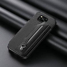 Coque Ultra Fine Silicone Souple Housse Etui avec Aimante Magnetique S03D pour Xiaomi Poco X3 Noir