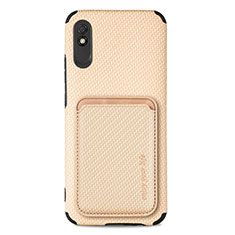 Coque Ultra Fine Silicone Souple Housse Etui avec Aimante Magnetique S03D pour Xiaomi Redmi 9i Or