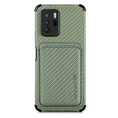 Coque Ultra Fine Silicone Souple Housse Etui avec Aimante Magnetique S03D pour Xiaomi Redmi Note 10 Pro 5G Vert