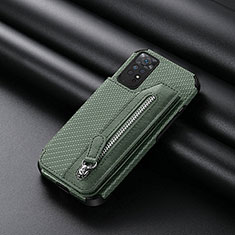 Coque Ultra Fine Silicone Souple Housse Etui avec Aimante Magnetique S03D pour Xiaomi Redmi Note 11 4G (2022) Vert