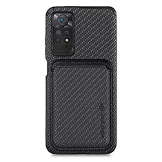 Coque Ultra Fine Silicone Souple Housse Etui avec Aimante Magnetique S03D pour Xiaomi Redmi Note 12 Pro 4G Noir