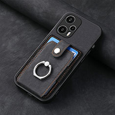 Coque Ultra Fine Silicone Souple Housse Etui avec Aimante Magnetique S03D pour Xiaomi Redmi Note 12 Turbo 5G Noir