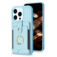 Coque Ultra Fine Silicone Souple Housse Etui avec Aimante Magnetique S04D pour Apple iPhone 13 Pro Max Bleu Ciel