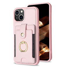 Coque Ultra Fine Silicone Souple Housse Etui avec Aimante Magnetique S04D pour Apple iPhone 14 Plus Or Rose