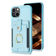 Coque Ultra Fine Silicone Souple Housse Etui avec Aimante Magnetique S04D pour Apple iPhone 15 Bleu Ciel