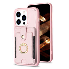 Coque Ultra Fine Silicone Souple Housse Etui avec Aimante Magnetique S04D pour Apple iPhone 15 Pro Max Or Rose