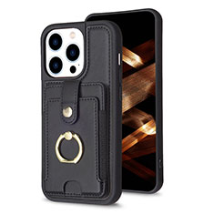 Coque Ultra Fine Silicone Souple Housse Etui avec Aimante Magnetique S04D pour Apple iPhone 15 Pro Noir