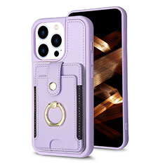 Coque Ultra Fine Silicone Souple Housse Etui avec Aimante Magnetique S04D pour Apple iPhone 16 Pro Max Violet Clair