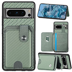 Coque Ultra Fine Silicone Souple Housse Etui avec Aimante Magnetique S04D pour Google Pixel 8 Pro 5G Vert