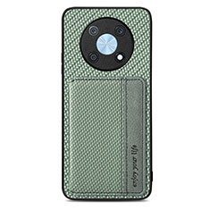 Coque Ultra Fine Silicone Souple Housse Etui avec Aimante Magnetique S04D pour Huawei Enjoy 50 Pro Vert