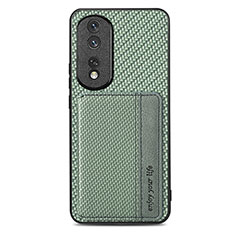 Coque Ultra Fine Silicone Souple Housse Etui avec Aimante Magnetique S04D pour Huawei Honor 80 Pro 5G Vert